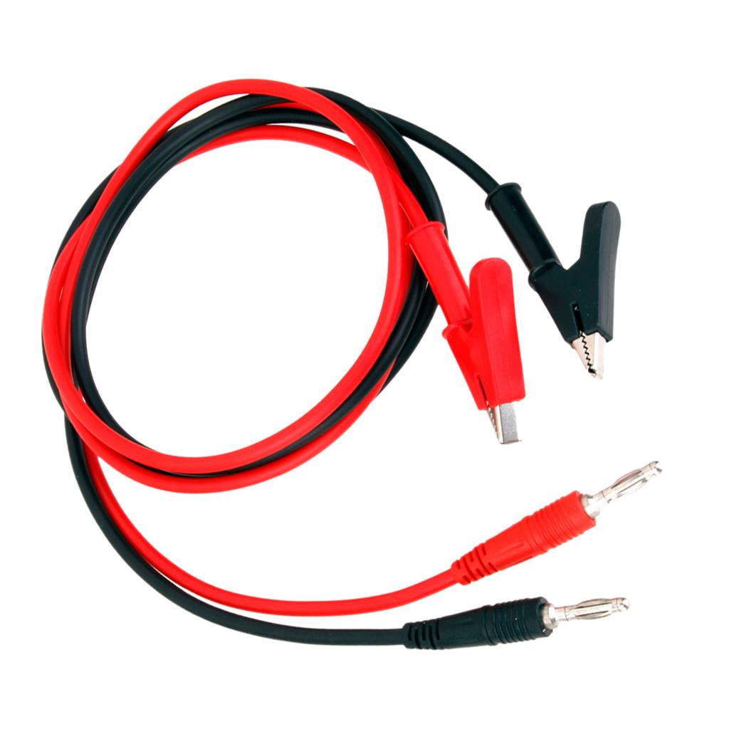 Generic 15A 4mm Banana Plug to Alligator Clip Clamp Test Probe Cable