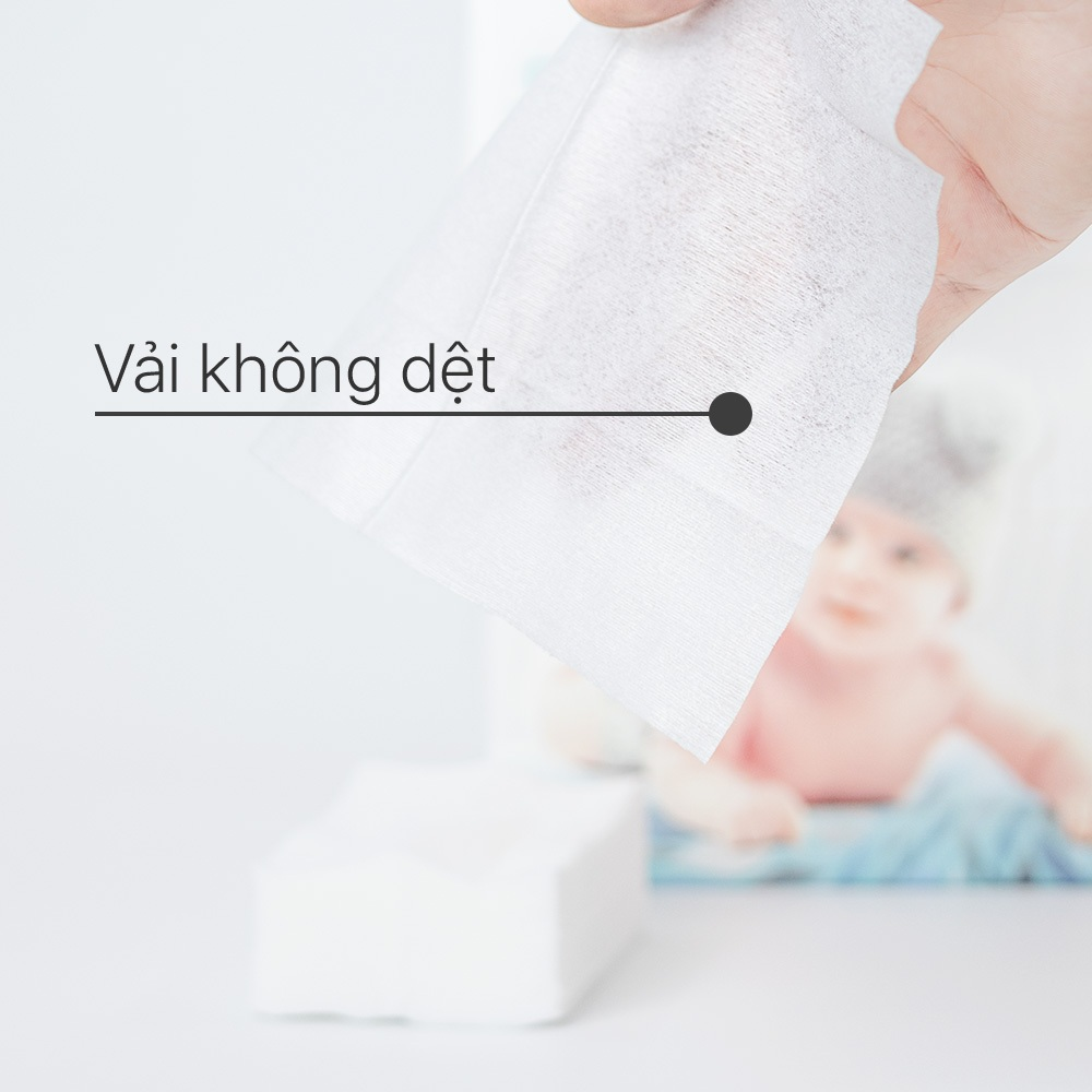 Thùng 03 túi khăn vải khô đa năng cho bé EcoWipes túi 270 tờ 345g mềm mịn dai thấm hút tốt