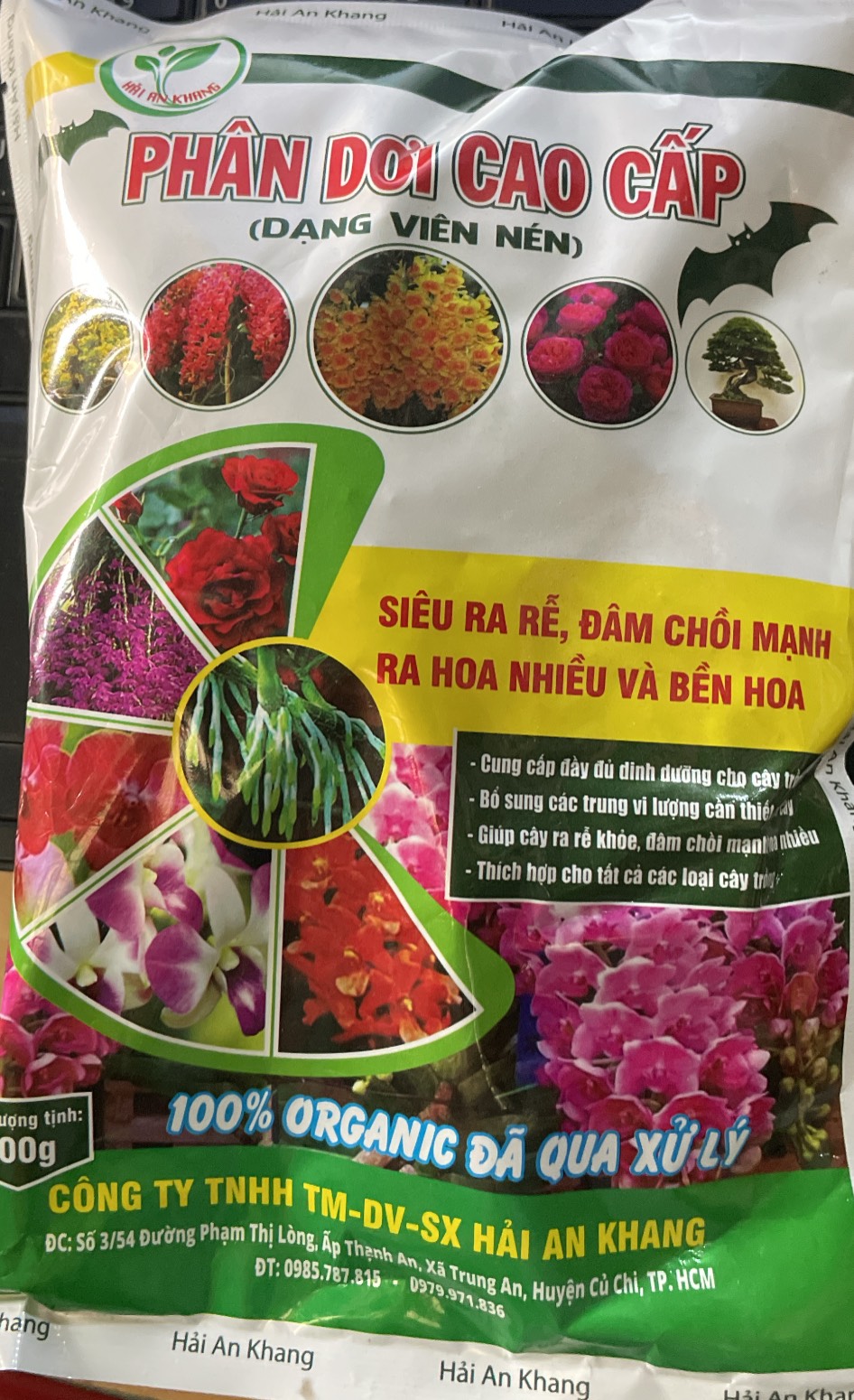 Phân dơi hữu cơ viên nén HAK gói 1kg