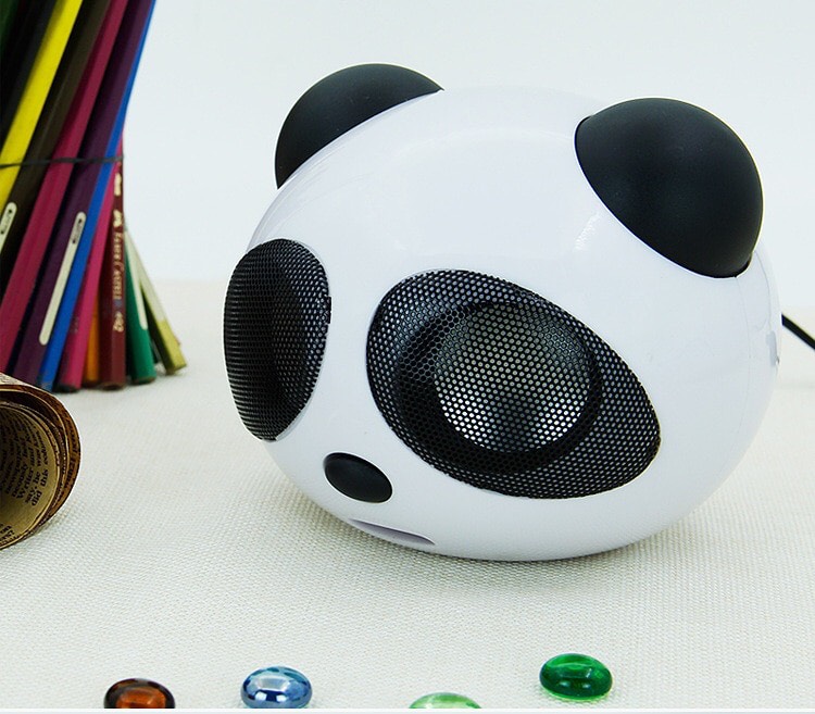 Loa nghe nhạc hình gấu trúc ngộ nghĩnh,Loa máy tính mini gấu trúc Panda để bàn cao cấp âm thanh chuẩn stereo chất lượng