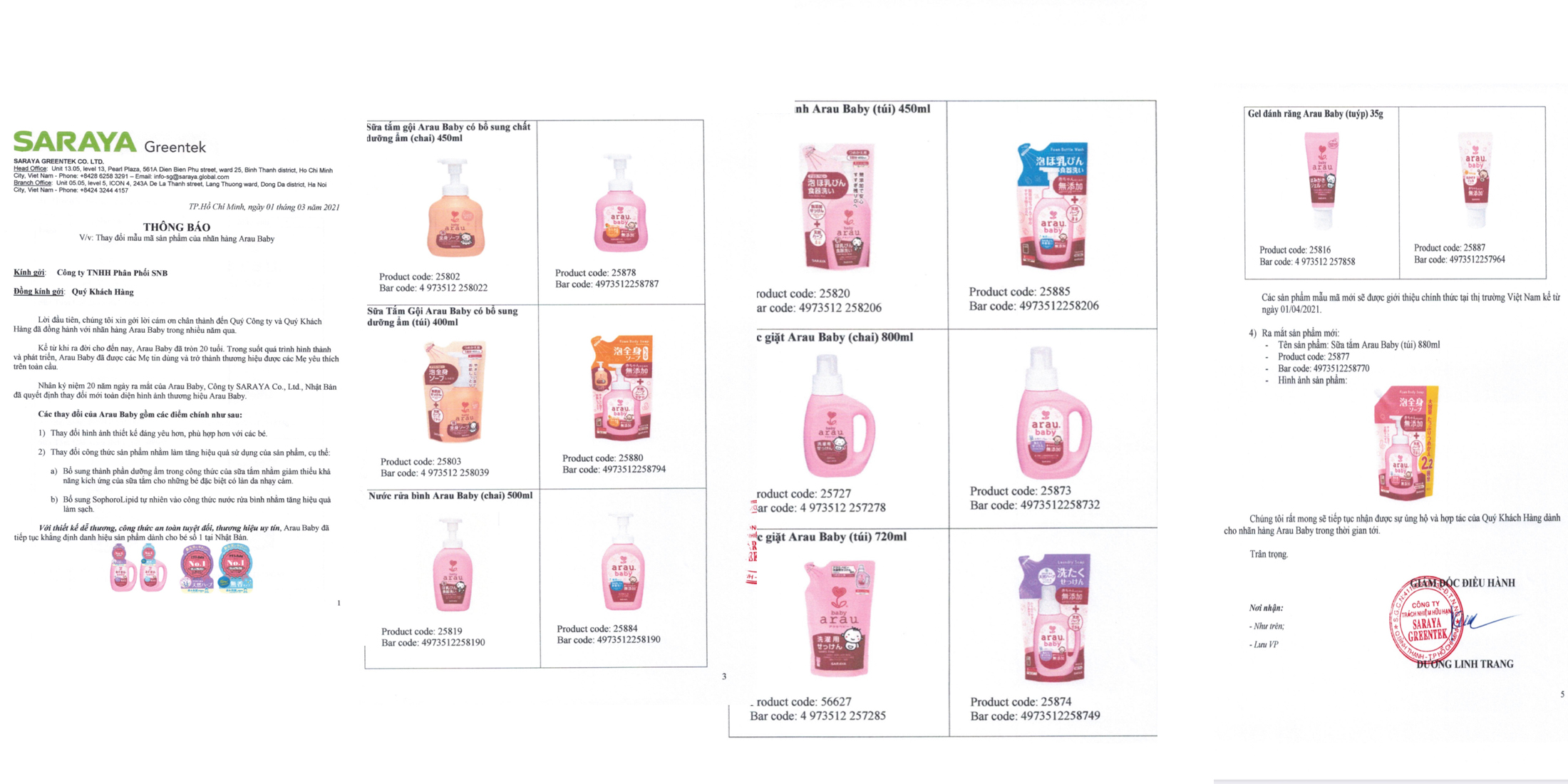 Nước Rửa Bình Thảo Mộc Arau Baby Dạng Túi