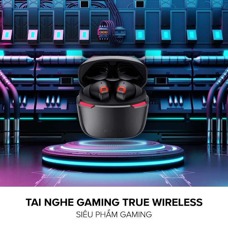 Tai Nghe Bluetooth TWS HAVIT TW929 BT 5.0, Độ Trễ Thấp 60ms, Kháng IPX5, Thời Gian Nghe Đến 21h - Hàng Chính Hãng