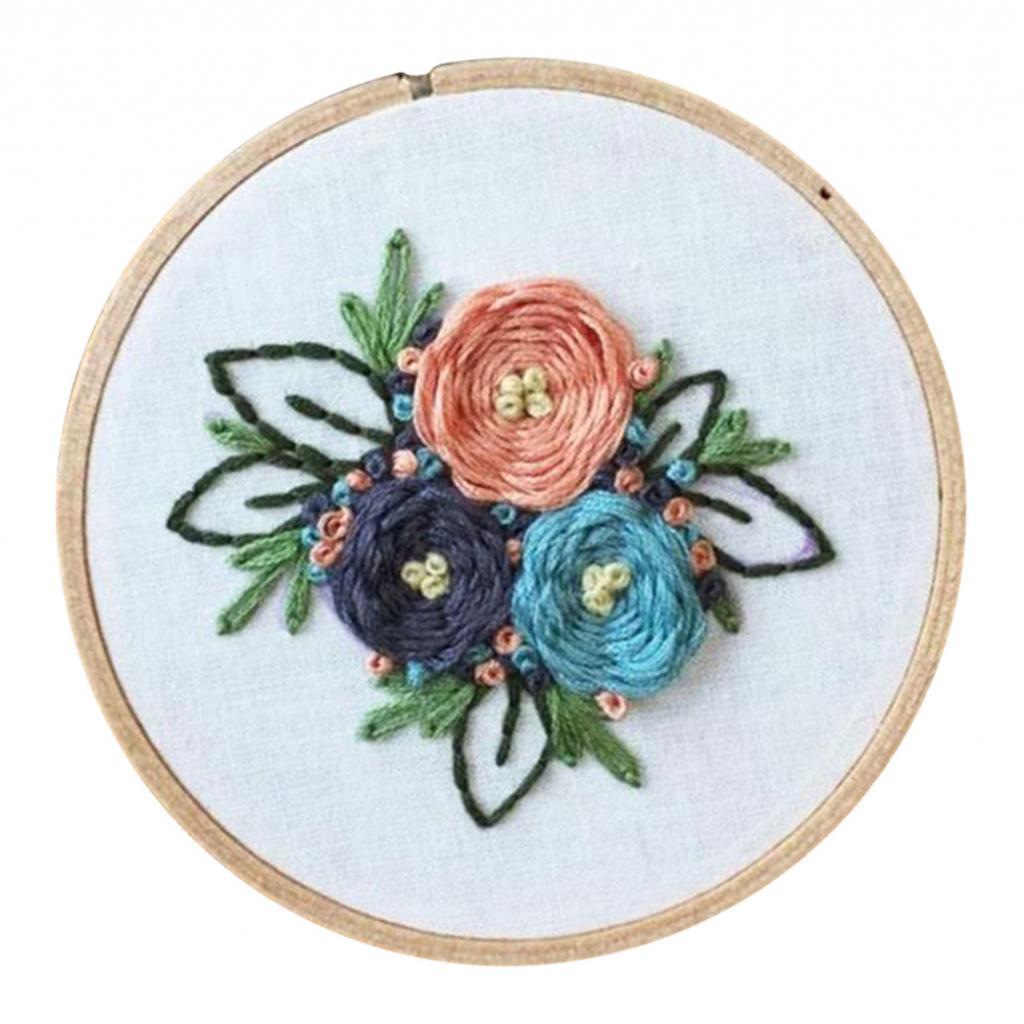 2pcs Cross Stitch Embroidery DIY Needlework Cross Stitch Kit Set - Flower Pattern, DIY Cross Stitch Picture Wall Decoration / Gift