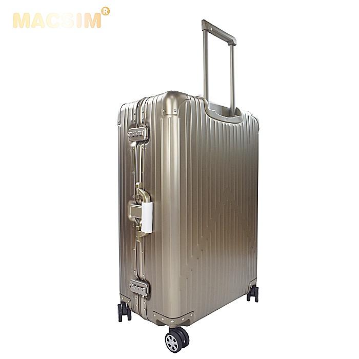 Vali hợp kim nhôm nguyên khối MS1104 Macsim cao cấp màu ti - gold, cỡ 29 inches