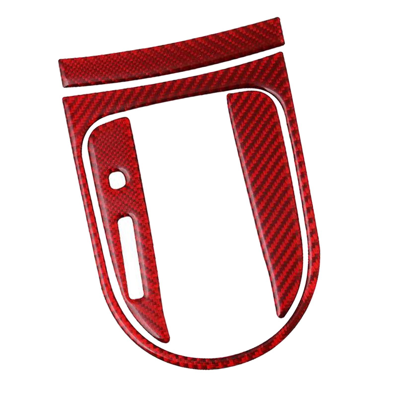 3pcs/set Carbon Fiber Car Gear Shift Frame Cover Trim Stickers for Ford Mustang
