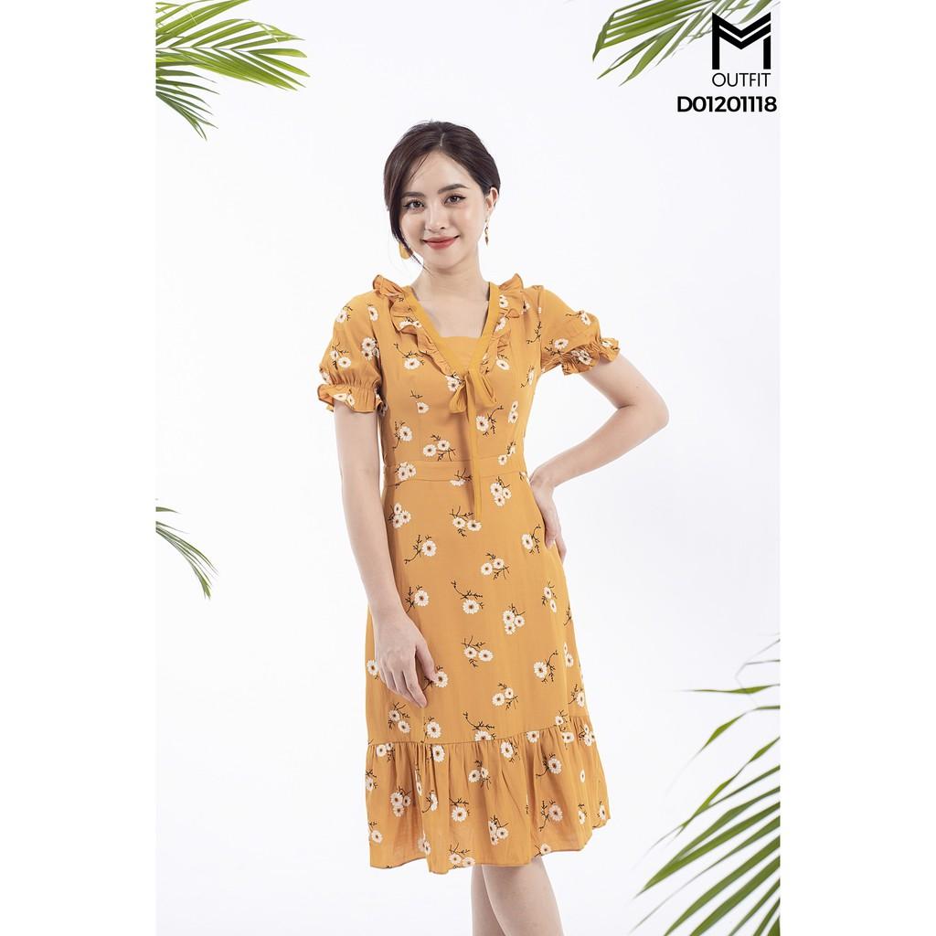 Đầm họa tiết hoa MMOutfit D01201118