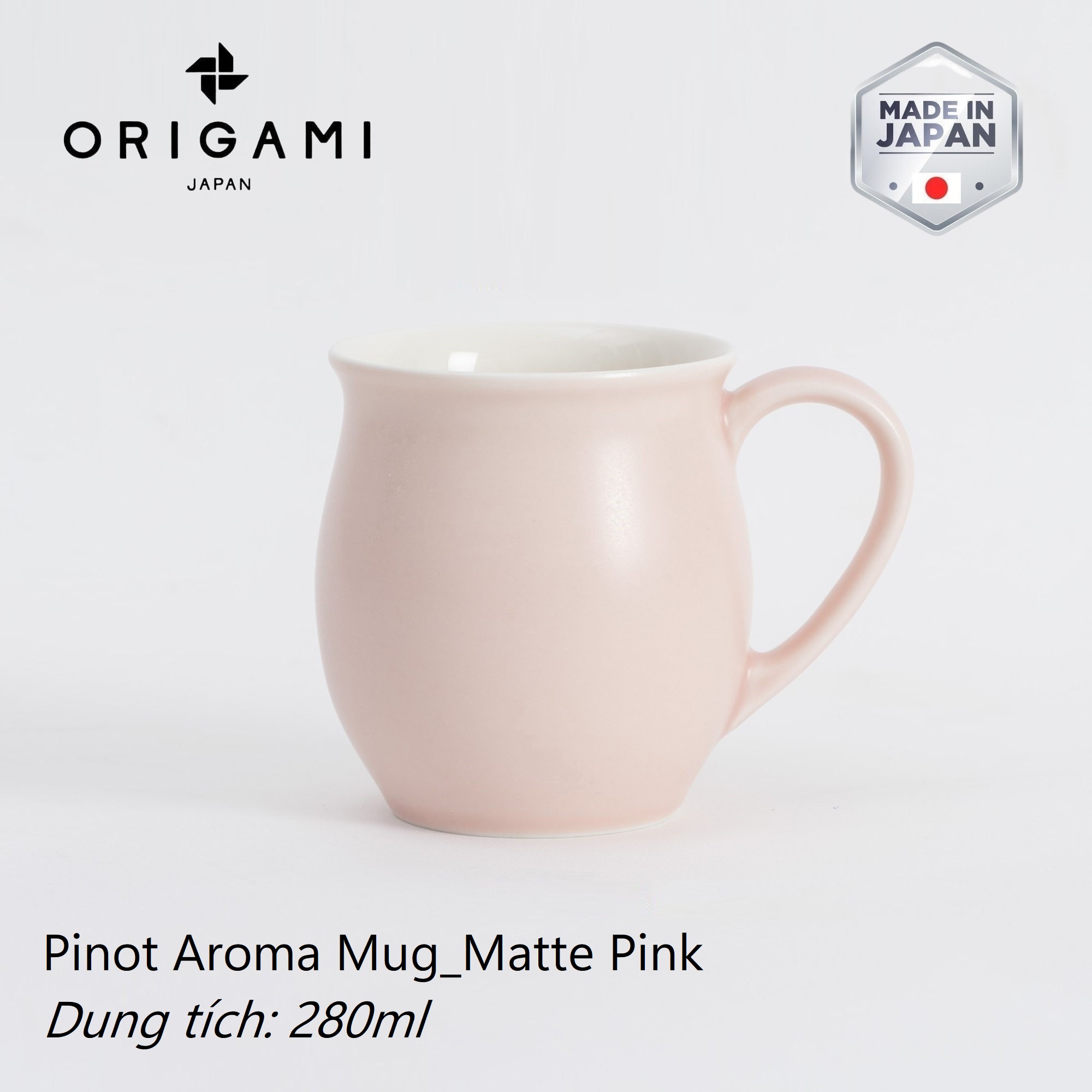 Ly sứ uống trà cà phê Origami Pinot Aroma Mug 280ml