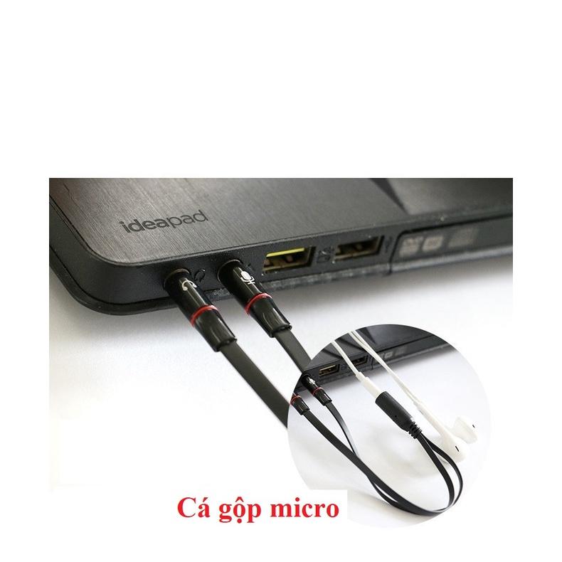 Cáp Gộp Micro + Âm Thanh vào 1 đầu 3.5mm Cho tai nghe