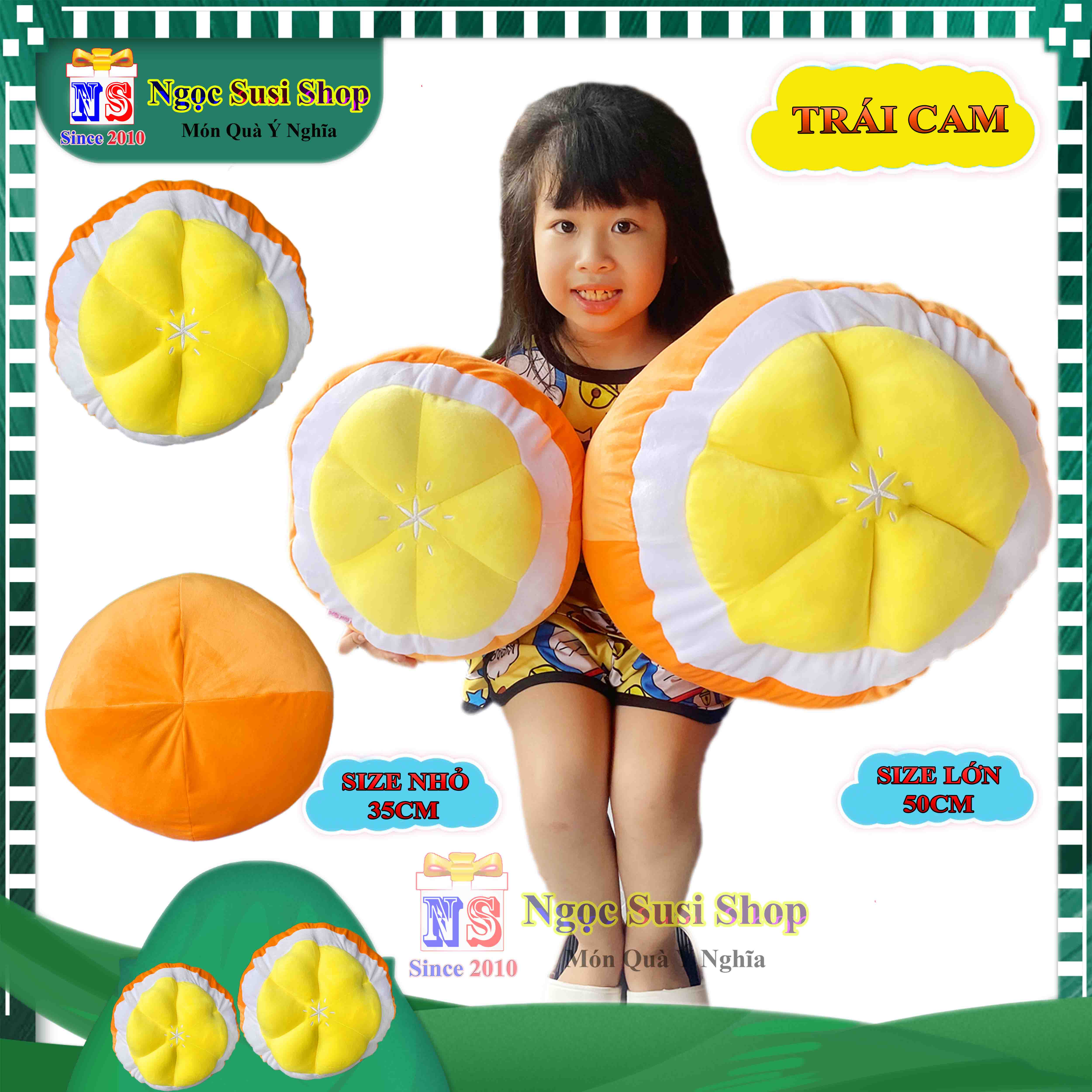 GẤU BÔNG TRÁI CAM SIÊU TO ÔM NGỦ TRANG TRÍ - THÚ BÔNG HÌNH TRÁI CAM SIÊU MỀM NHẸ