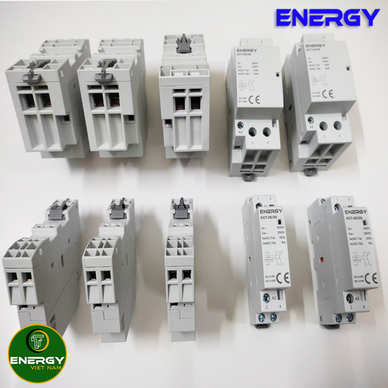 Khởi Động Từ 1 Pha 220V ENERGY 25A_63A Công Tắc Tơ Contactor - Dùng kết hợp với Timer hẹn giờ hoặc Điều Khiển Từ Xa - Để Bật - Tắt Thiết Bị Điện