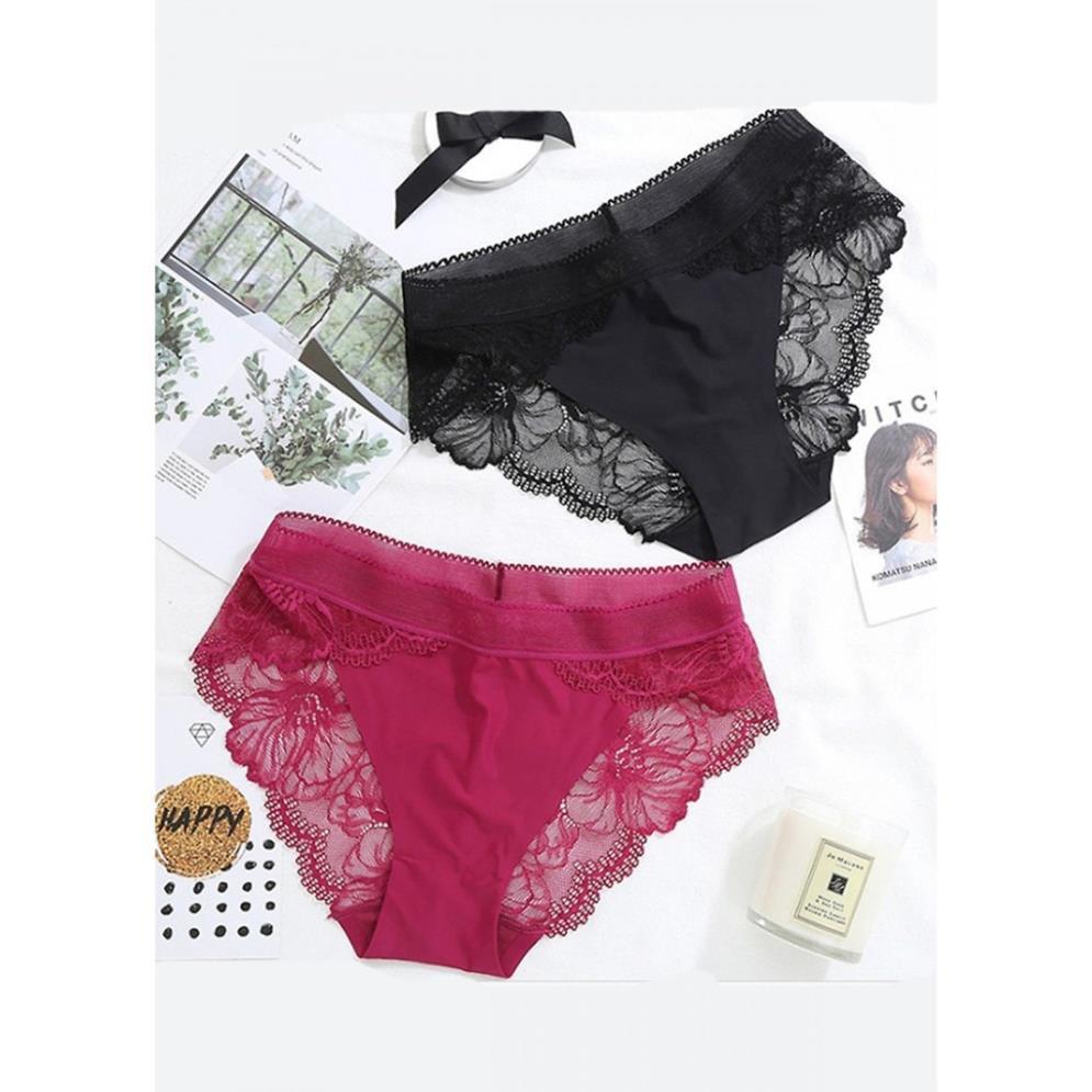 Combo 2 quần lót nữ su đúc phối ren mềm mịn