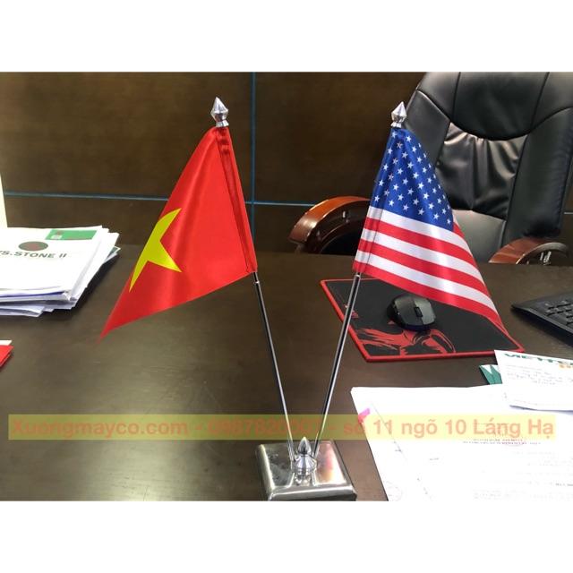 Cờ đế bản Việt Nam - Mỹ đế đôi inox
