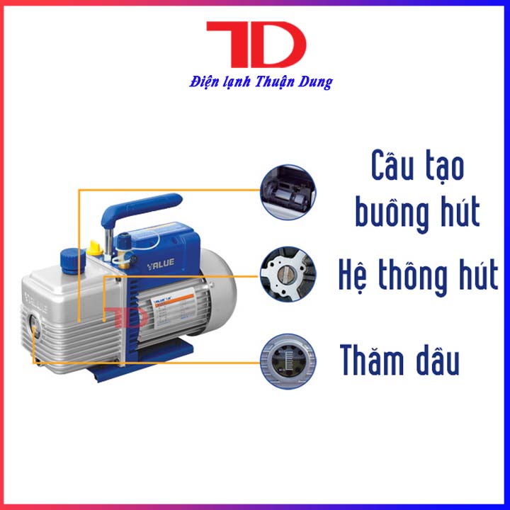 Máy hút chân không VALUE 9.0 CFM hàng chính hãng - Điện Lạnh Thuận Dung