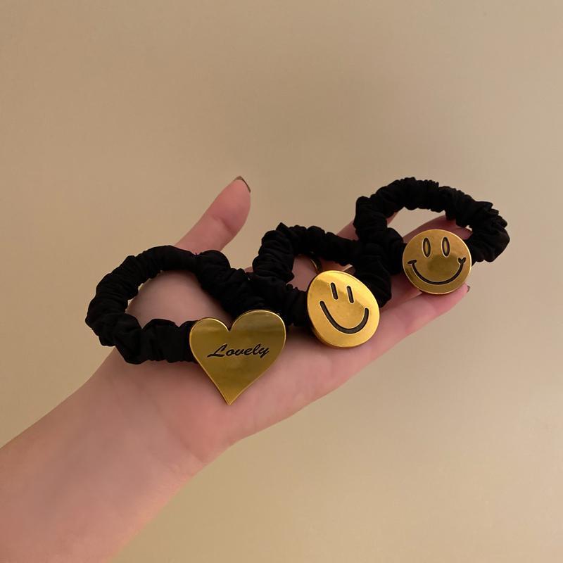 Dây cột tóc màu đen basic, một vòng dây co dãn tốt dành cho nữ PK1213