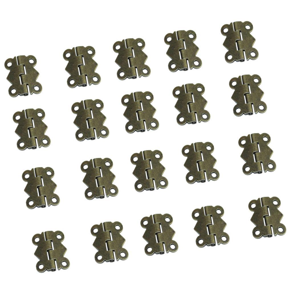 2-8pack 20 Pieces Antique Butterfly Door Cabinet Hinges with 80 Pieces Screws