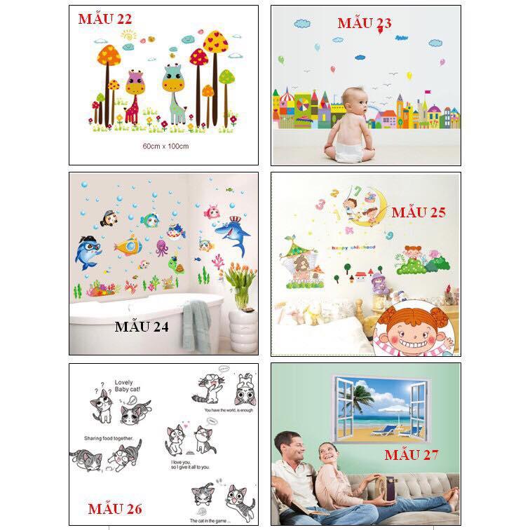 COMBO 2 TẤM DECAL TRANG TRÍ TỰ CHỌN