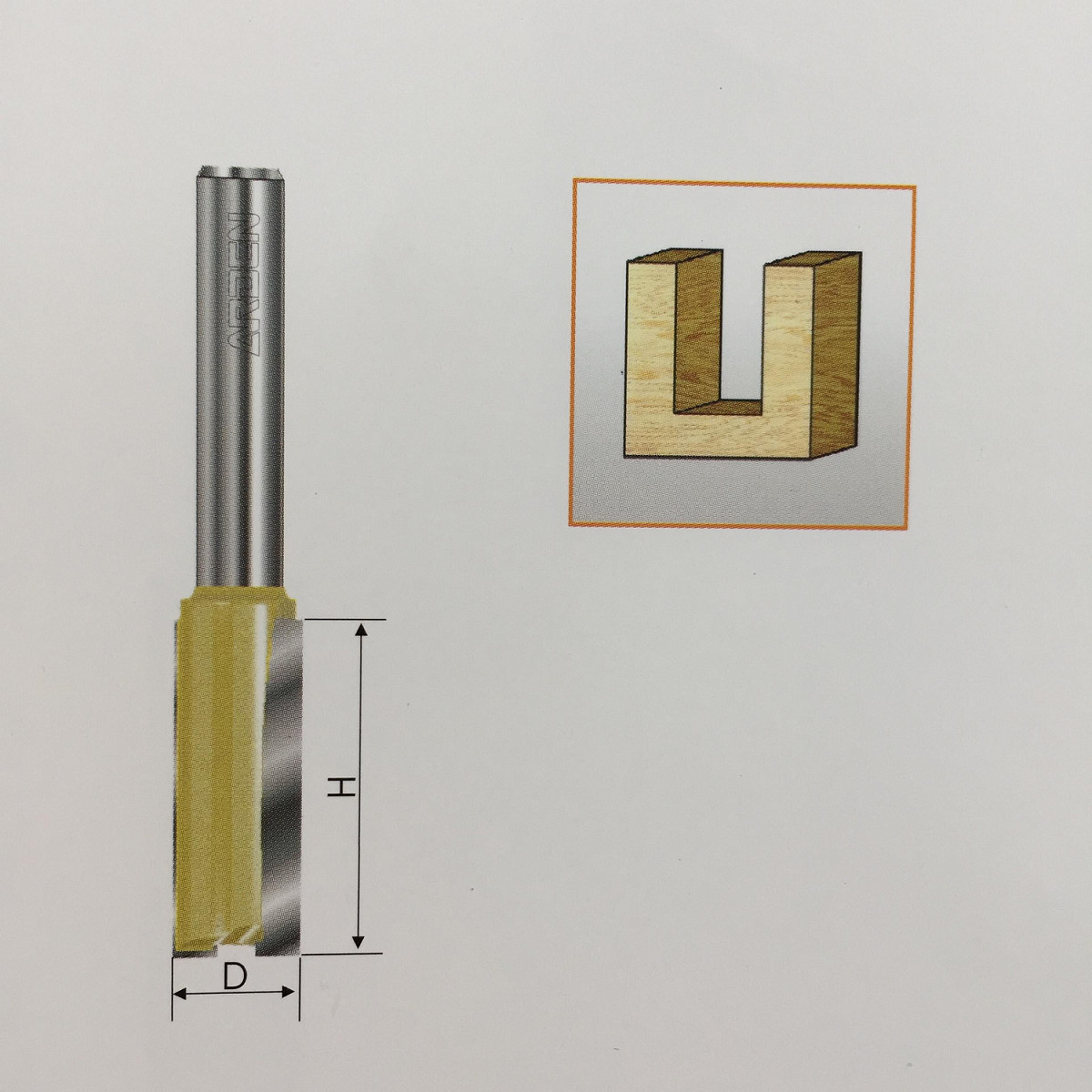 Mũi phay thẳng 1/4"x2.5mm ARDEN