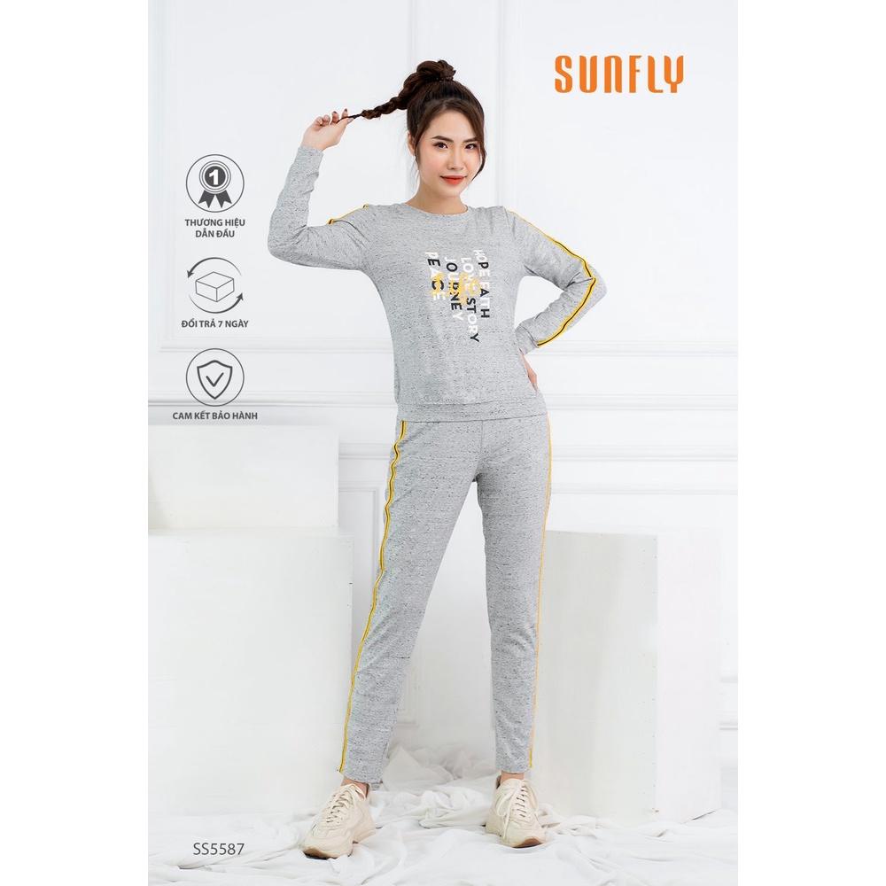 SS5587 BỘ THỂ THAO COTTON ÁO DÀI QUẦN DÀI