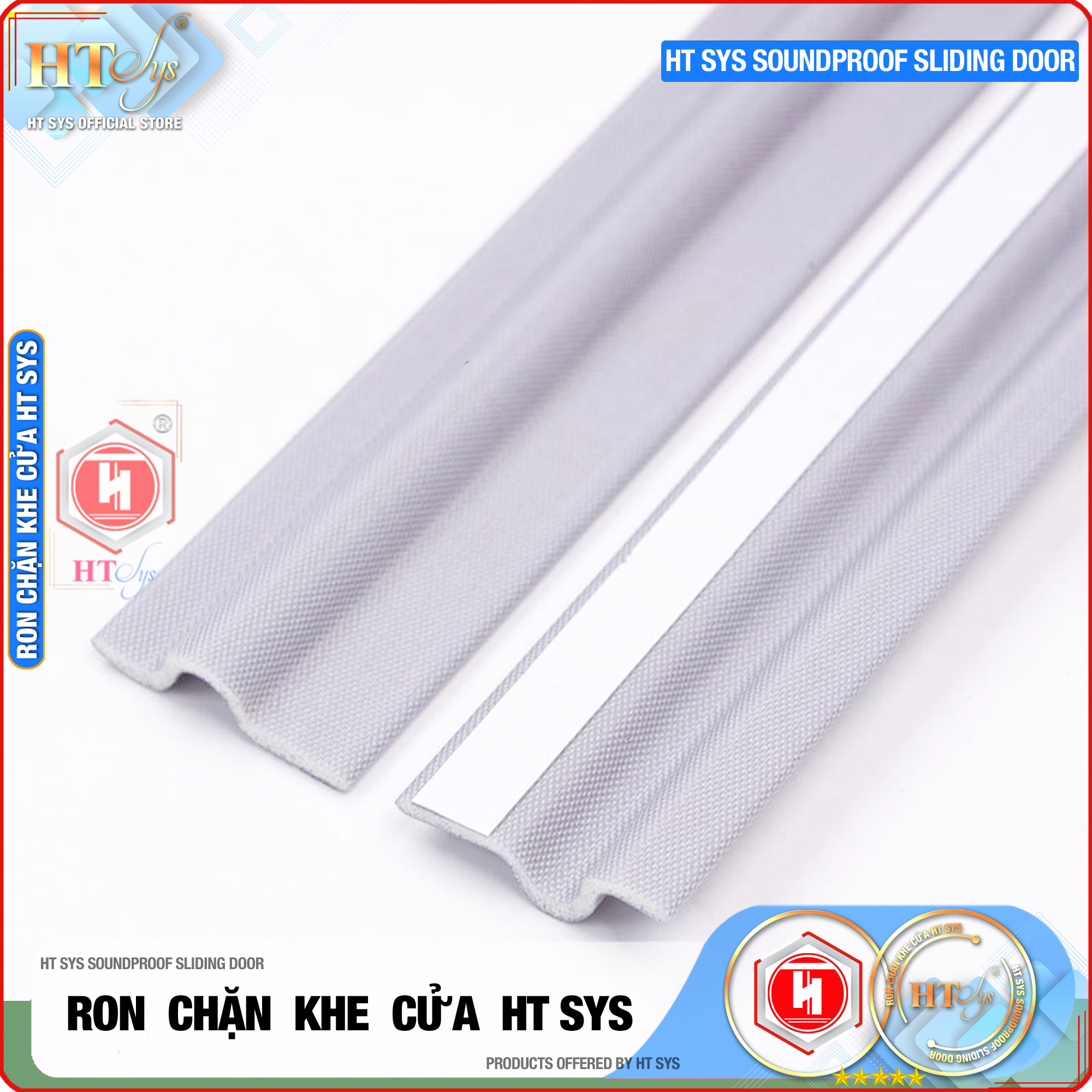 Ron chặn khe cửa HT SYS - Ngăn gió cách âm - Chống bụi, ngăn côn trùng, chống thoát khí điều hòa - Ron chặn khe cửa đa năng chất liệu PU cải tiến - Hàng Chính Hãng