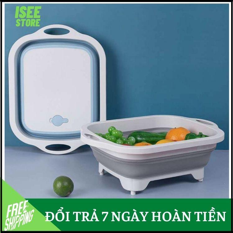 Chậu Nhựa Kiêm Thớt Đa Năng 3 In 1 Kiêm Chậu Rửa, Rổ Đa Năng, Thớt Siêu Tiện Dụng