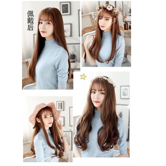 TÓC GIẢ NỬA ĐẦU MÁI THƯA DÀY DẶN THẲNG VÀ XOĂN