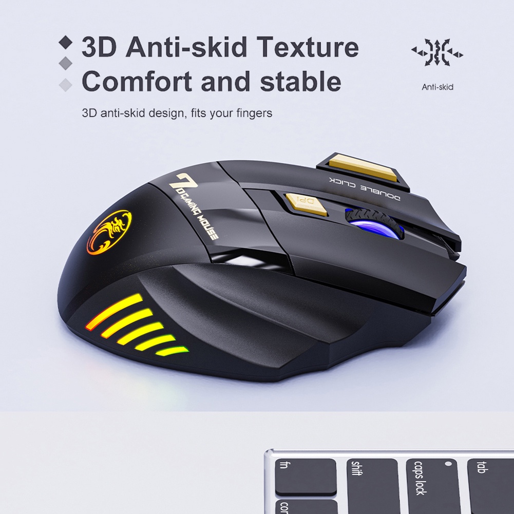 Chuột Không Dây cao cấp không nghe tiếng click iMice GW-X7 pin sạc - miếng lót chuột