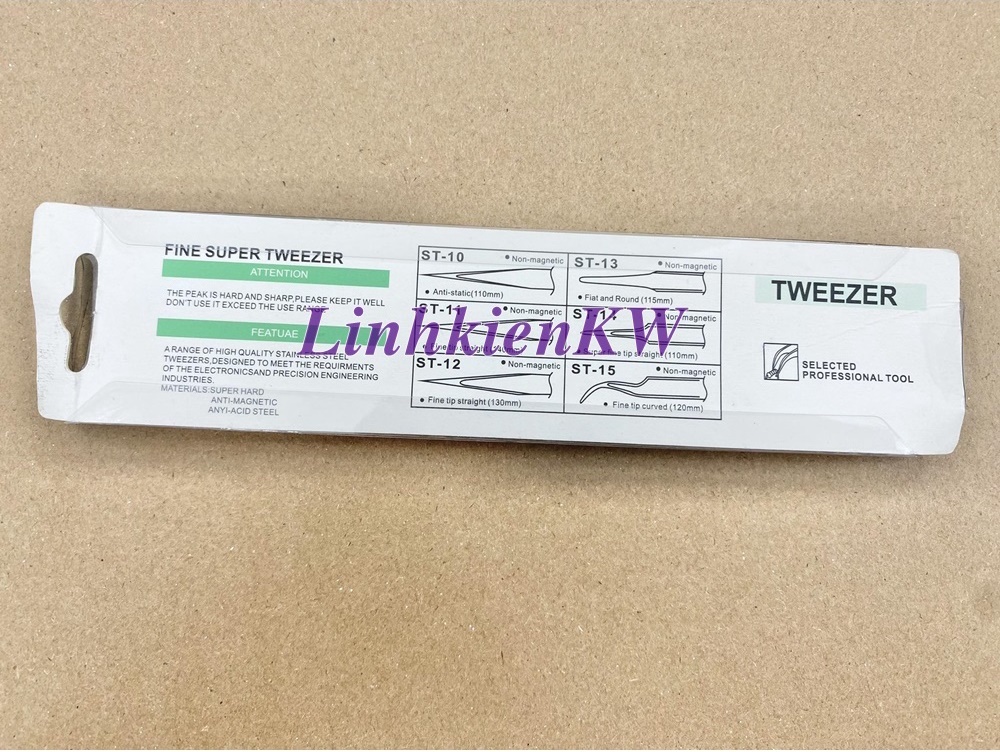 Nhíp Cong Đen Tweezers ESD-15 Sơn tĩnh Điện Mới.