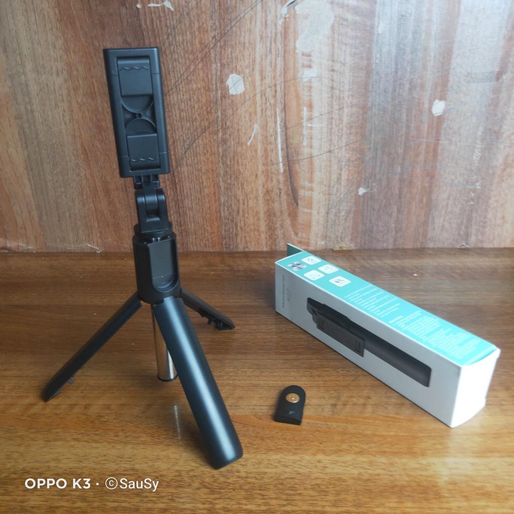 Gậy chụp ảnh kiêm giá đỡ cho Điện Thoại 3 chân, kèm nút bấm Chụp bluetooth K07