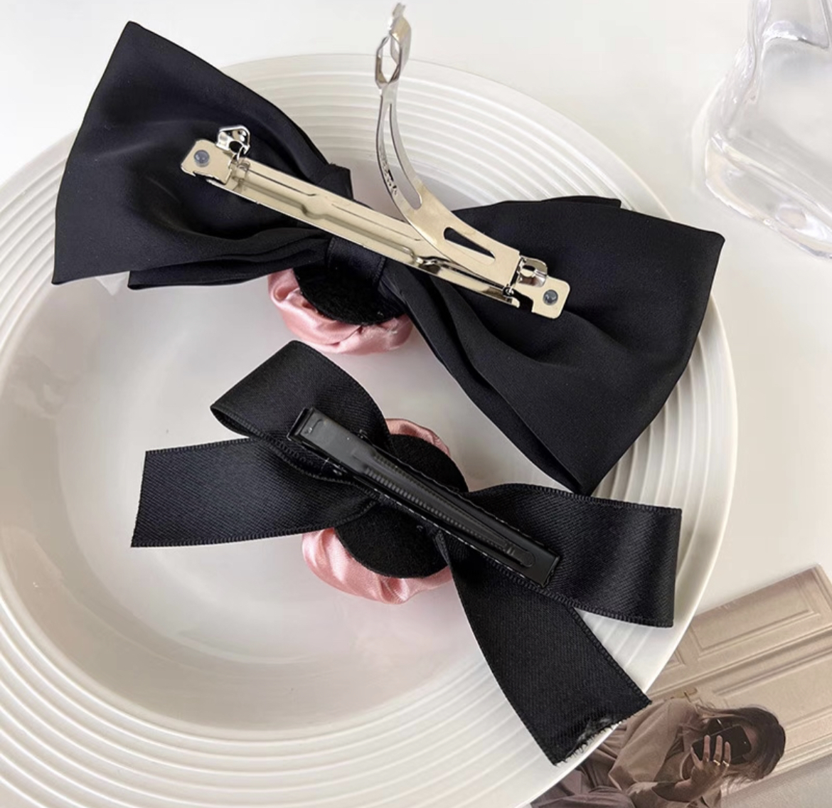 Kẹp tóc nơ hoa hồng nhiều mẫu