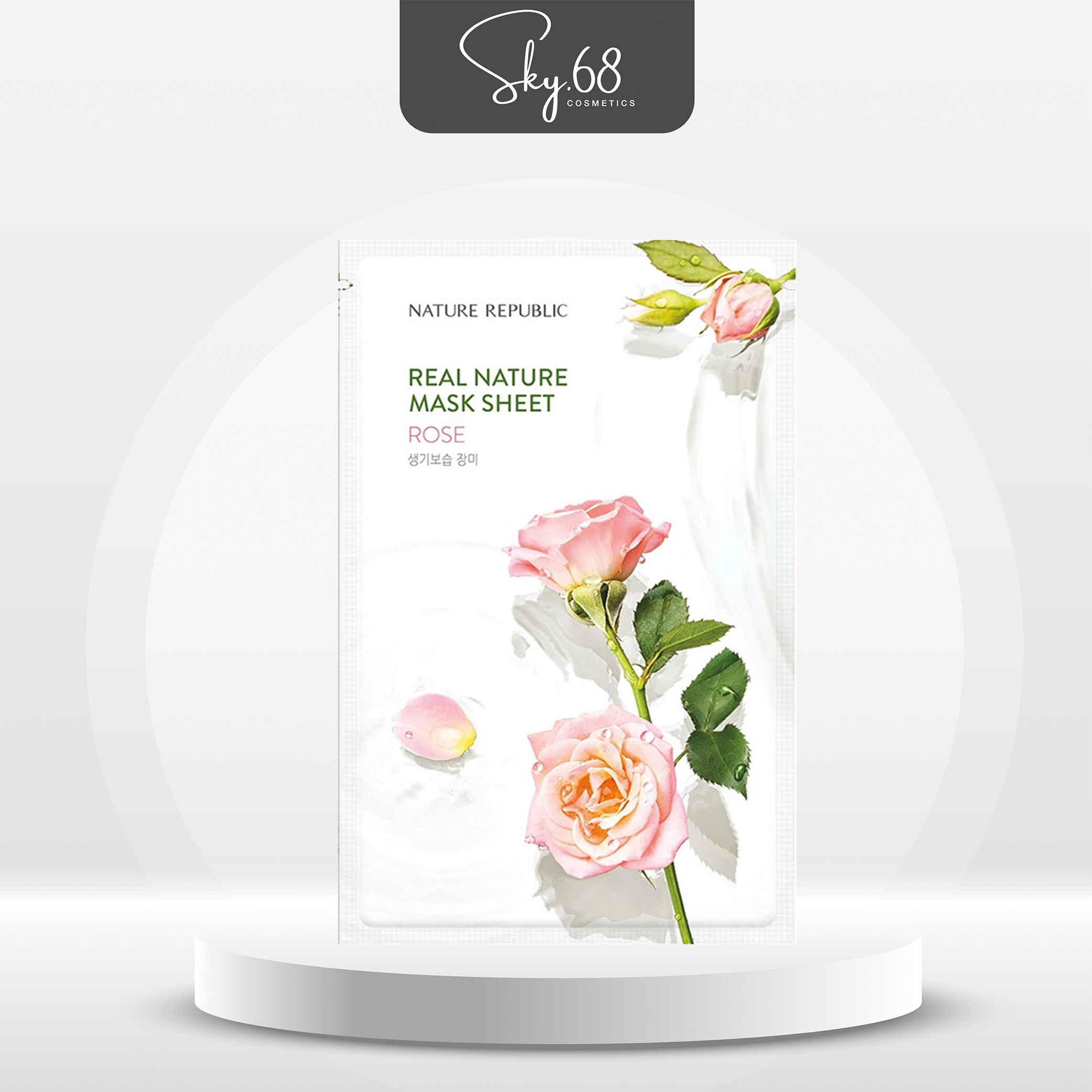 Mặt Nạ Giấy Cấp Ẩm, Dưỡng Trắng Da Nature Republic Real Nature Mask Sheet 23ml - Rose
