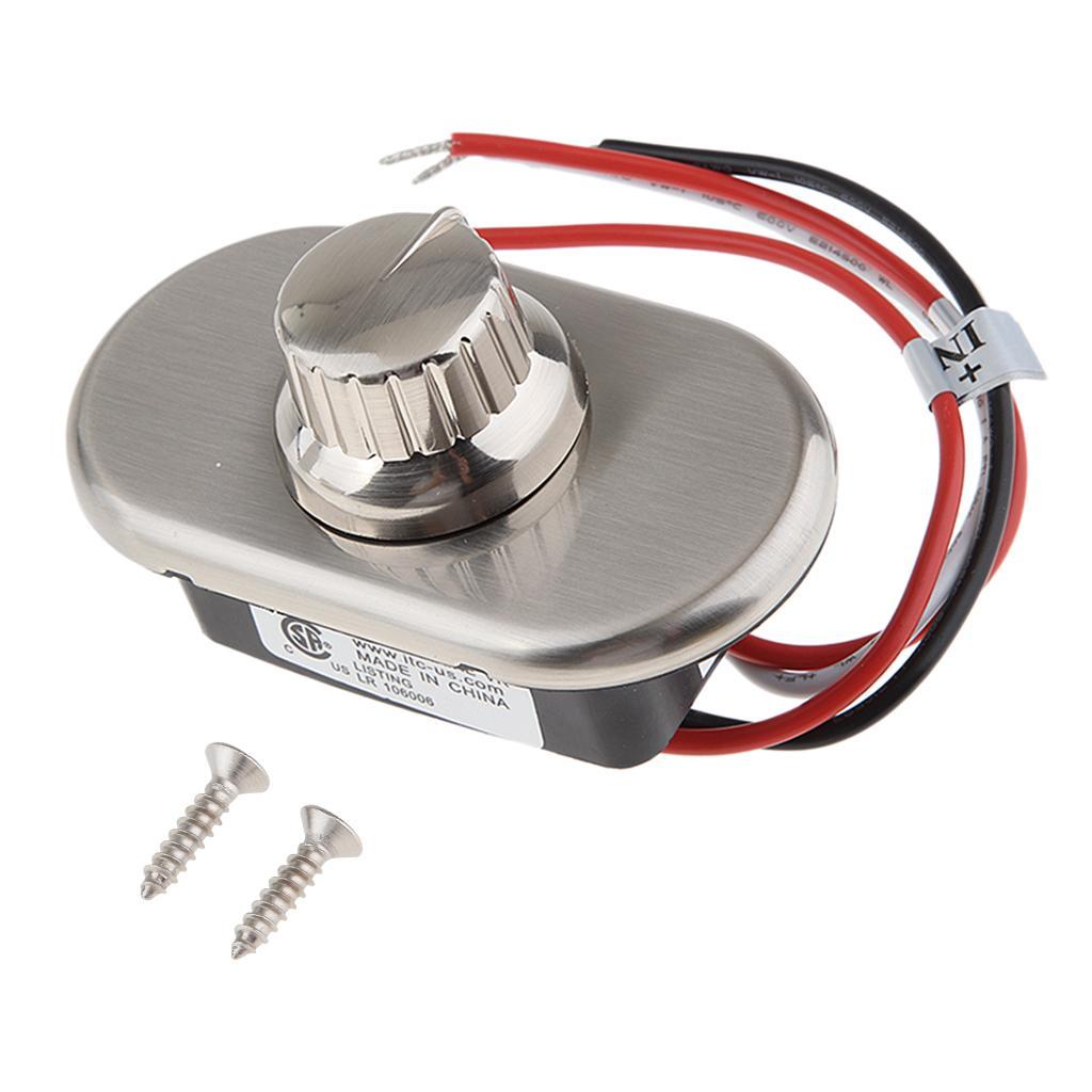 10- 100W 8.3A Boat LED Dimming Controller Dimmer Stainless Steel Cover