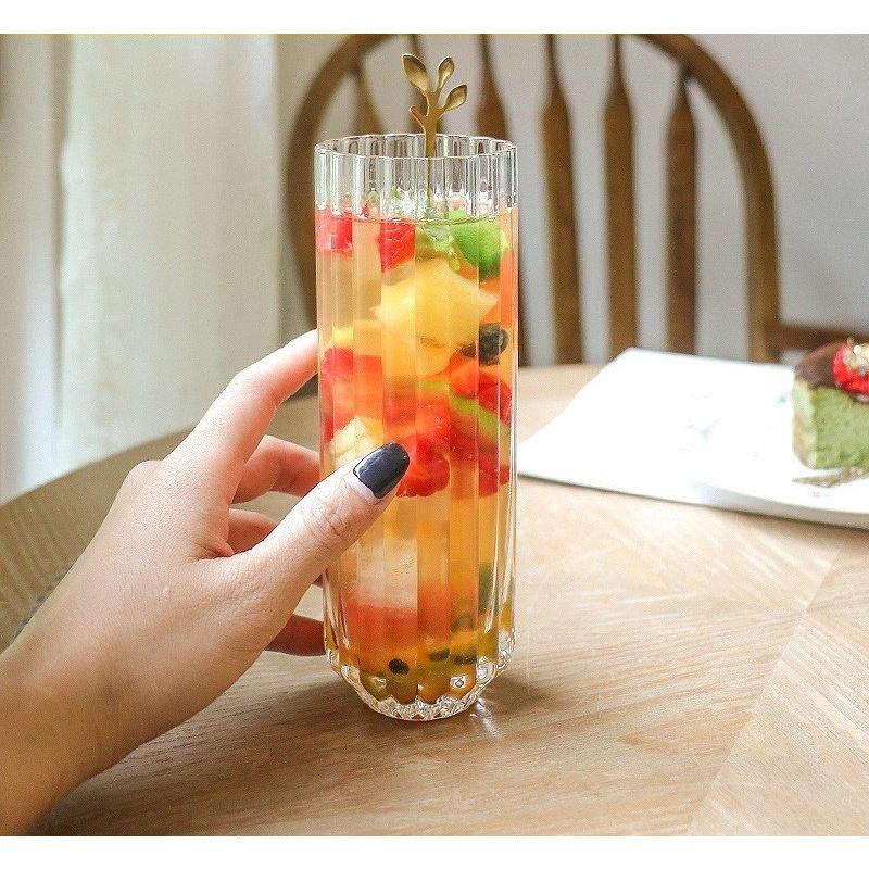 Bộ 6 Ly Thủy Tinh Decor Quán Trà, Cafe Trend Hè 2023 - 400ML