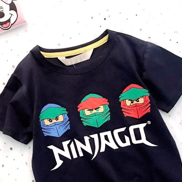 Áo phông cộc tay 3 Ninja bé trai 2-12 tuổi