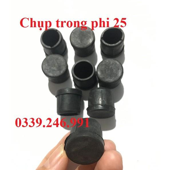 5 chiếc  phi 25_bịt trong núm, chân đế, chụp cao su bọc chân bàn ghế, ống  hộp