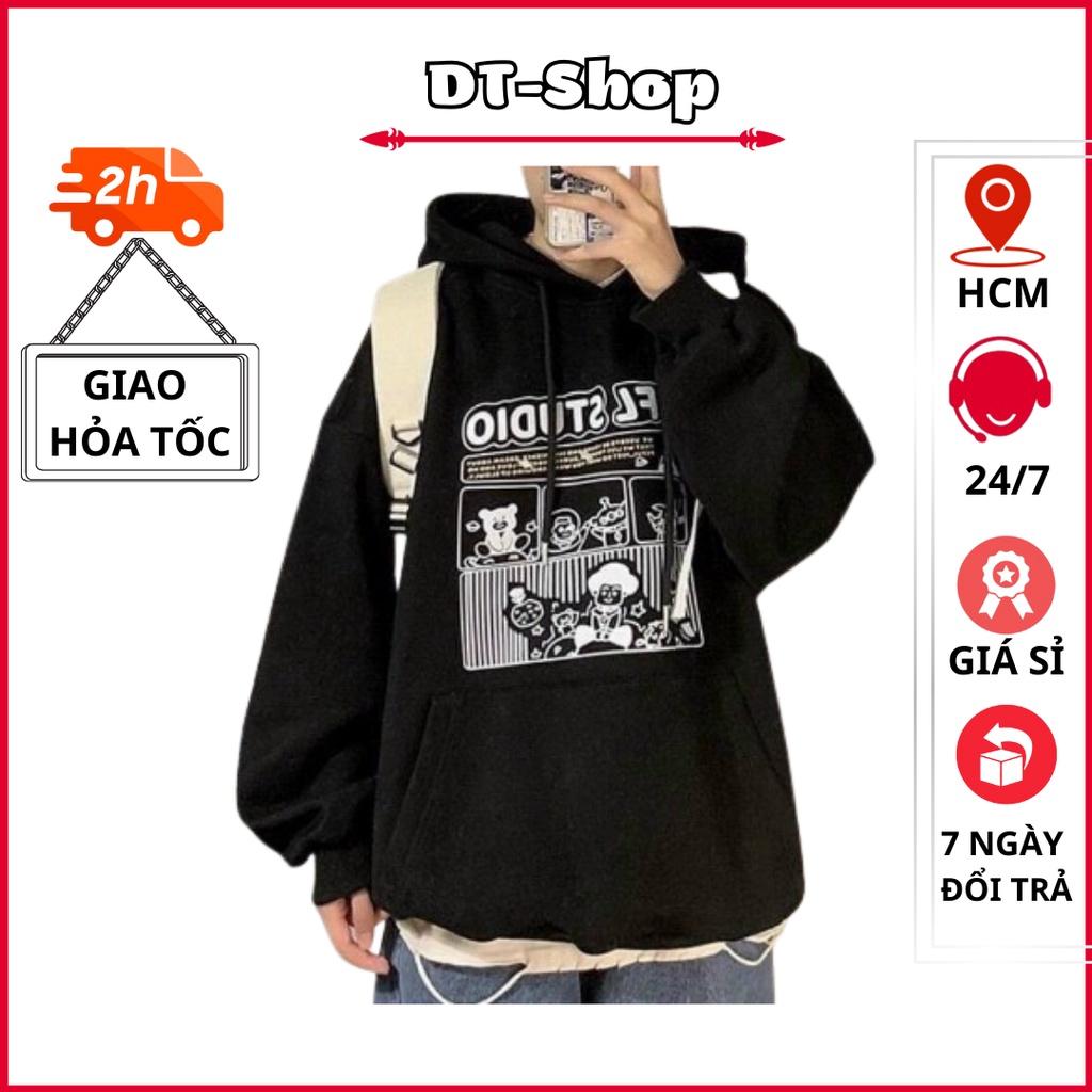 Áo hoodie nam from rộng phong cách Hàn Quốc