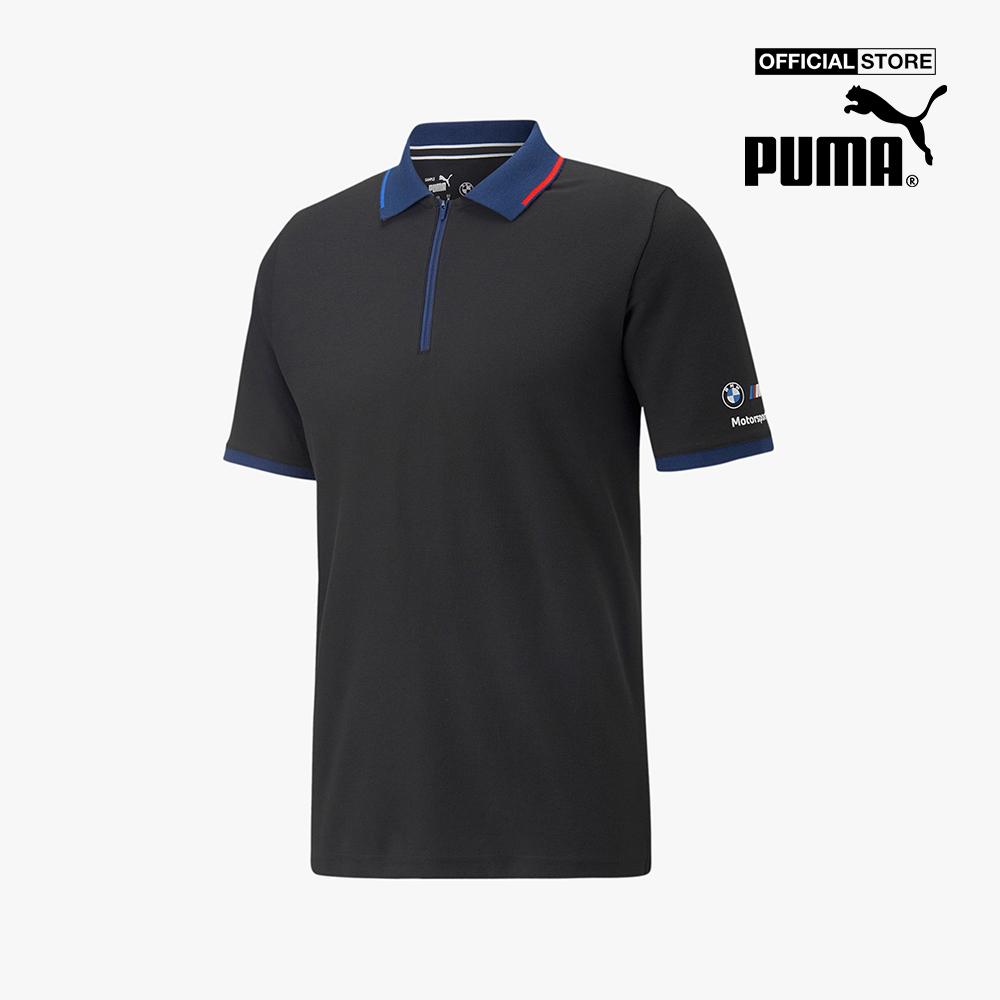 PUMA - Áo polo nam thể thao ngắn tay phối zip BMW M Motorsport 535870