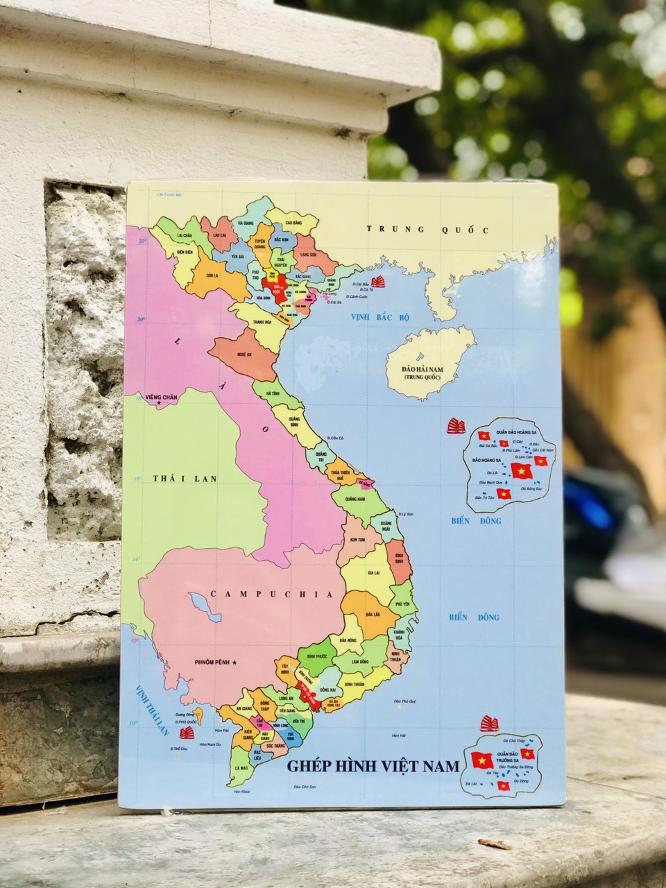 GHÉP HÌNH BẢN ĐỒ VIỆT NAM BẰNG GỖ KÍCH THƯỚC A3
