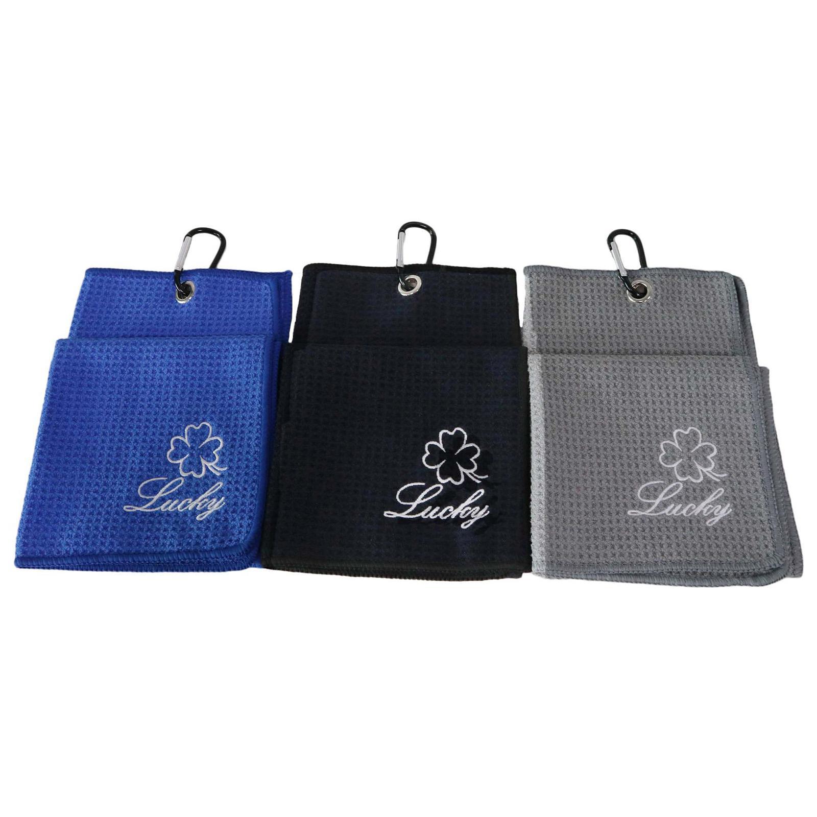 Golf Towel for Golf Bags Microfiber Towel Water Absorption with Clip Golf Club Cleaning Towel for Equipment Balls Fitness Outdoor Sports Gym