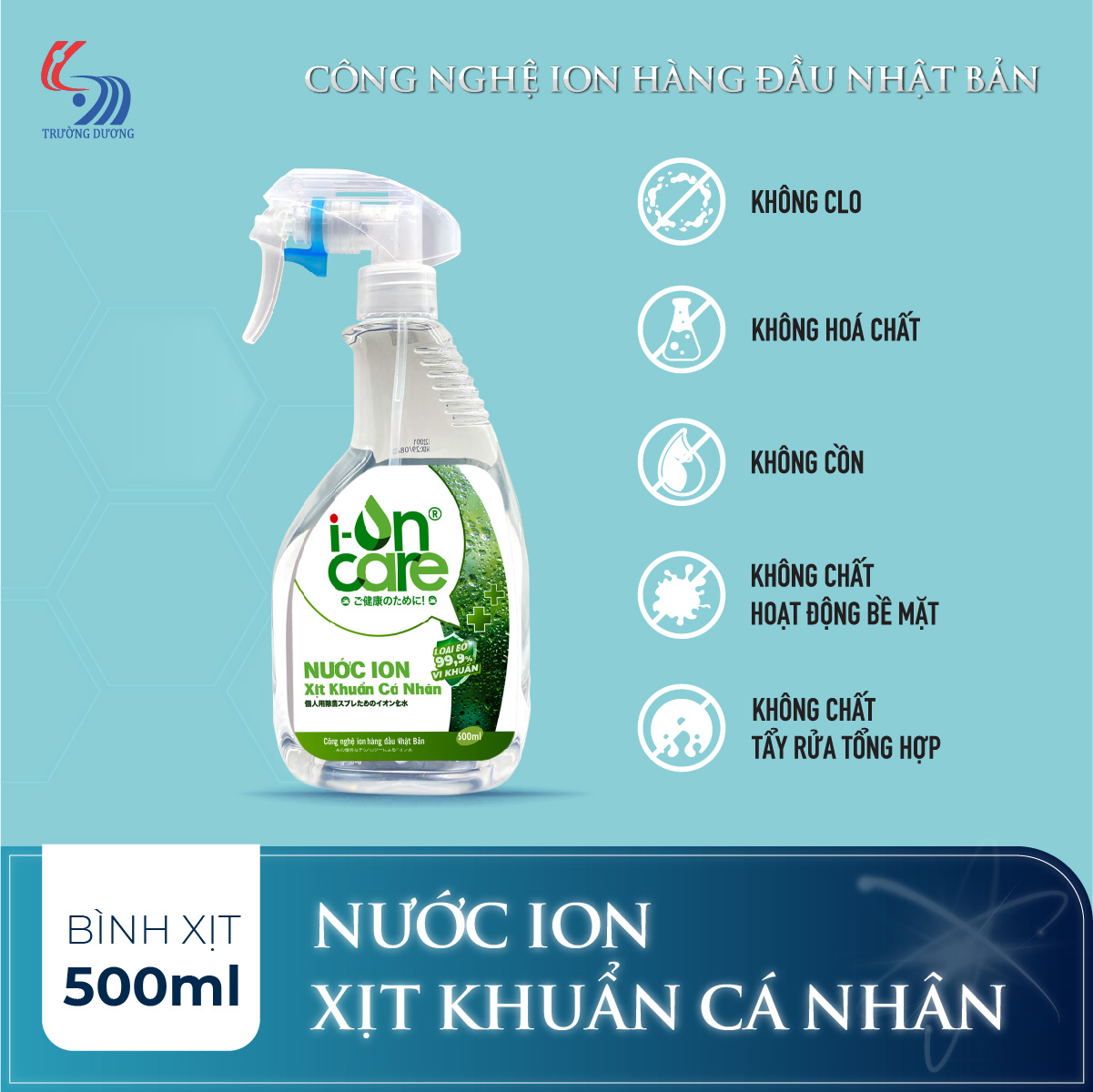 Nước ION xịt khuẩn cá nhân I-ONCARE