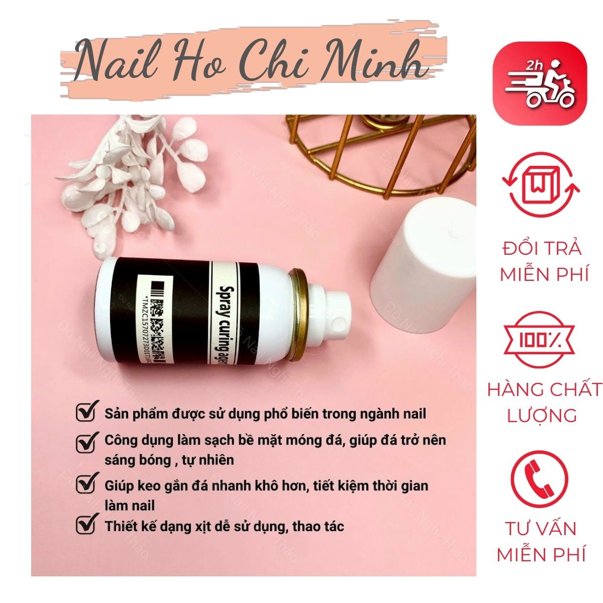 [Sản phẩm mới]Chai xịt sáng đá và khô keo dung tích 50ml