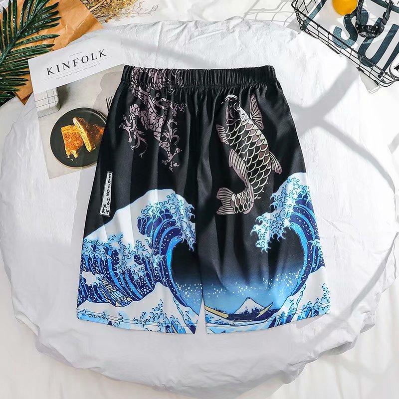 Set Áo Sơ Mi Ngắn Tay + Quần Short In Họa Tiết Thời Trang Mùa Hè Dành Cho Nam