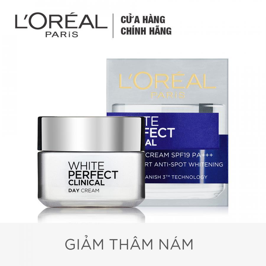 Kem Dưỡng Ngày Giảm Thâm Nám Và Trắng Mịn - L'Oreal White Perfect Clinical SPF19 PA+++ (50ml)