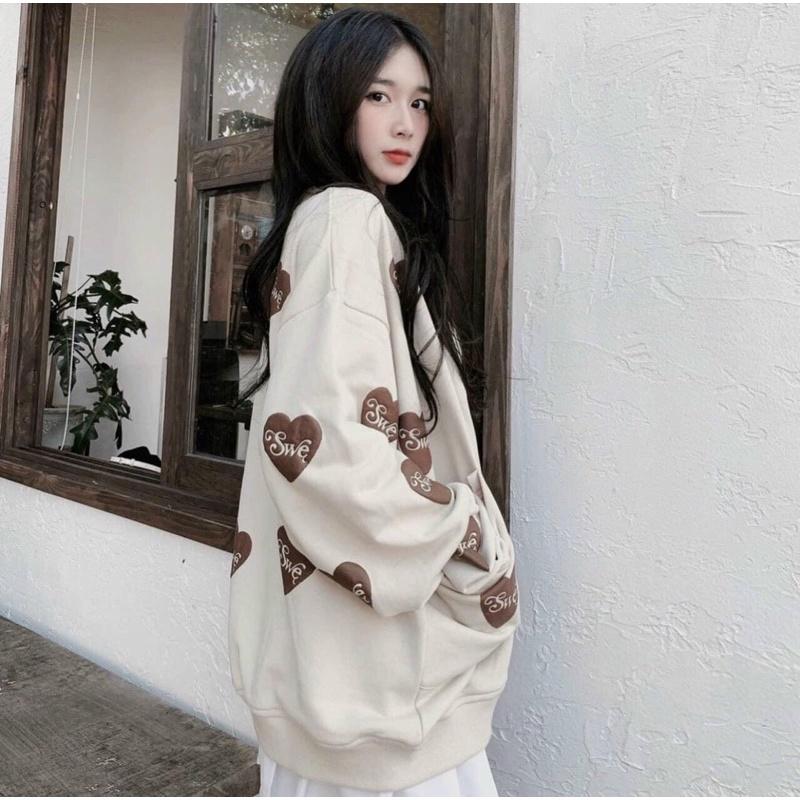 áo cardigan tim nâu