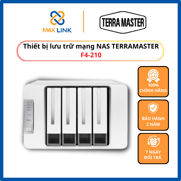 Thiết bị lưu trữ mạng NAS TERRAMASTER F4-210 Hàng Chính Hãng