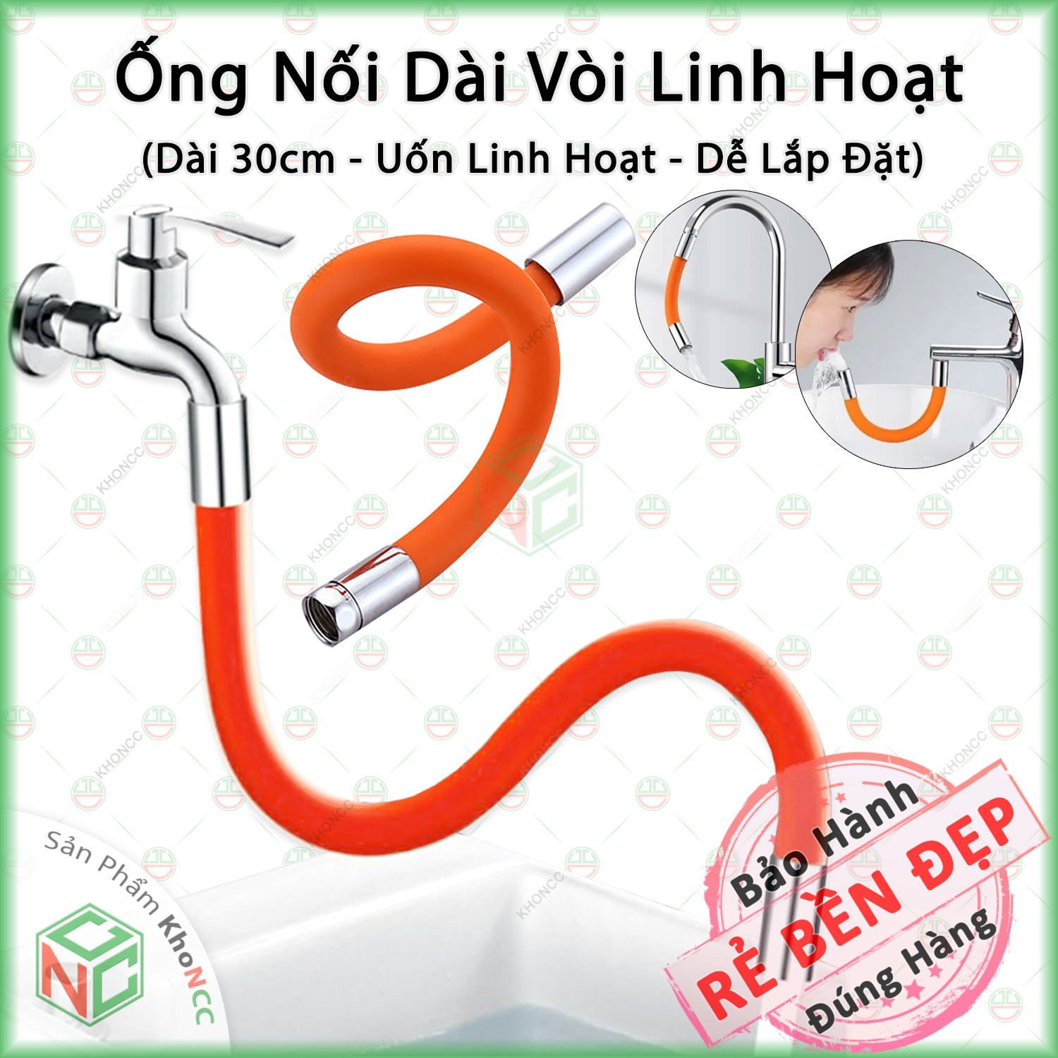 (Quá Hay) Ống Nối Dài Vòi Nước Linh Hoạt KhoNCC Hàng Chính Hãng - Xoay Uốn 360độ Đến Từng Ngóc Ngách - KLM-ONDVLH