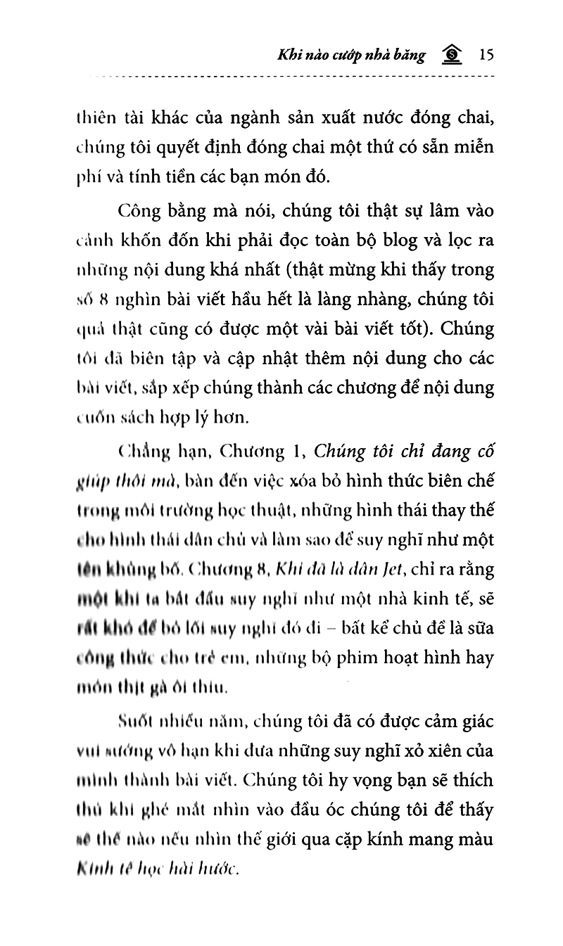 Khi Nào Cướp Nhà Băng - Những Nhà Kinh Tế Học Hài Hước Nhìn Thế Giới Như Thế Nào