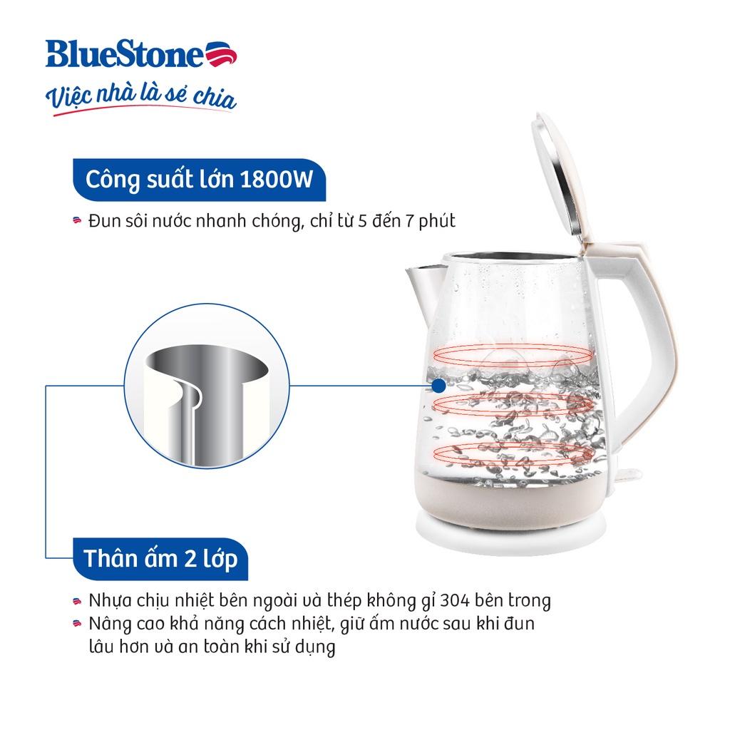 Ấm Đun Siêu Tốc BlueStone KTB-3351 , 1.5 lít - 1800W , Bảo Hành Điện Tử 2 Năm, Hàng chính hãng