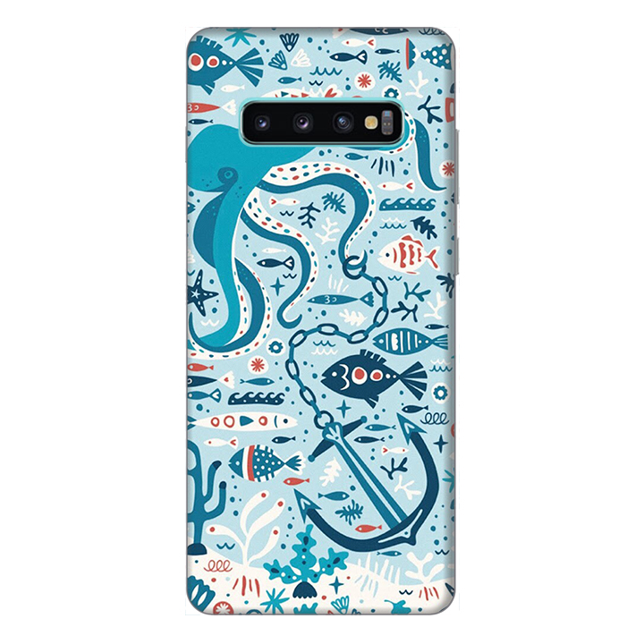 Ốp lưng điện thoại Samsung S10 Plus hình Cá Xanh