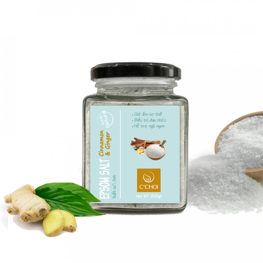 Epsom Salt Cinnamon &amp; Ginger - Muối Epsom Ướp Tinh Dầu Quế Gừng