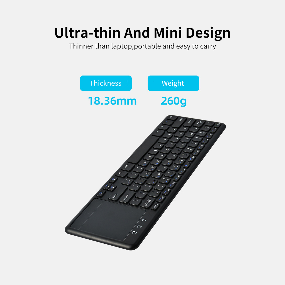 Bàn Phím Không Dây 2.4g Với Bàn Di Chuột 78 Phím Siêu Mỏng Dành Cho Windows / AnDroid